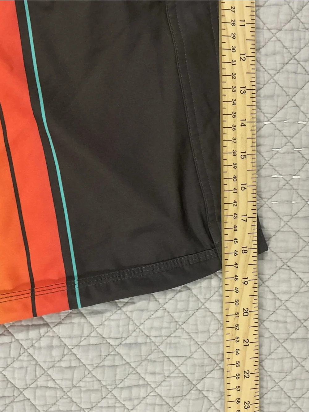 O'Neill Hyperfreak Heat Stripe 21” Turquoise Swim Board Shorts Size 36